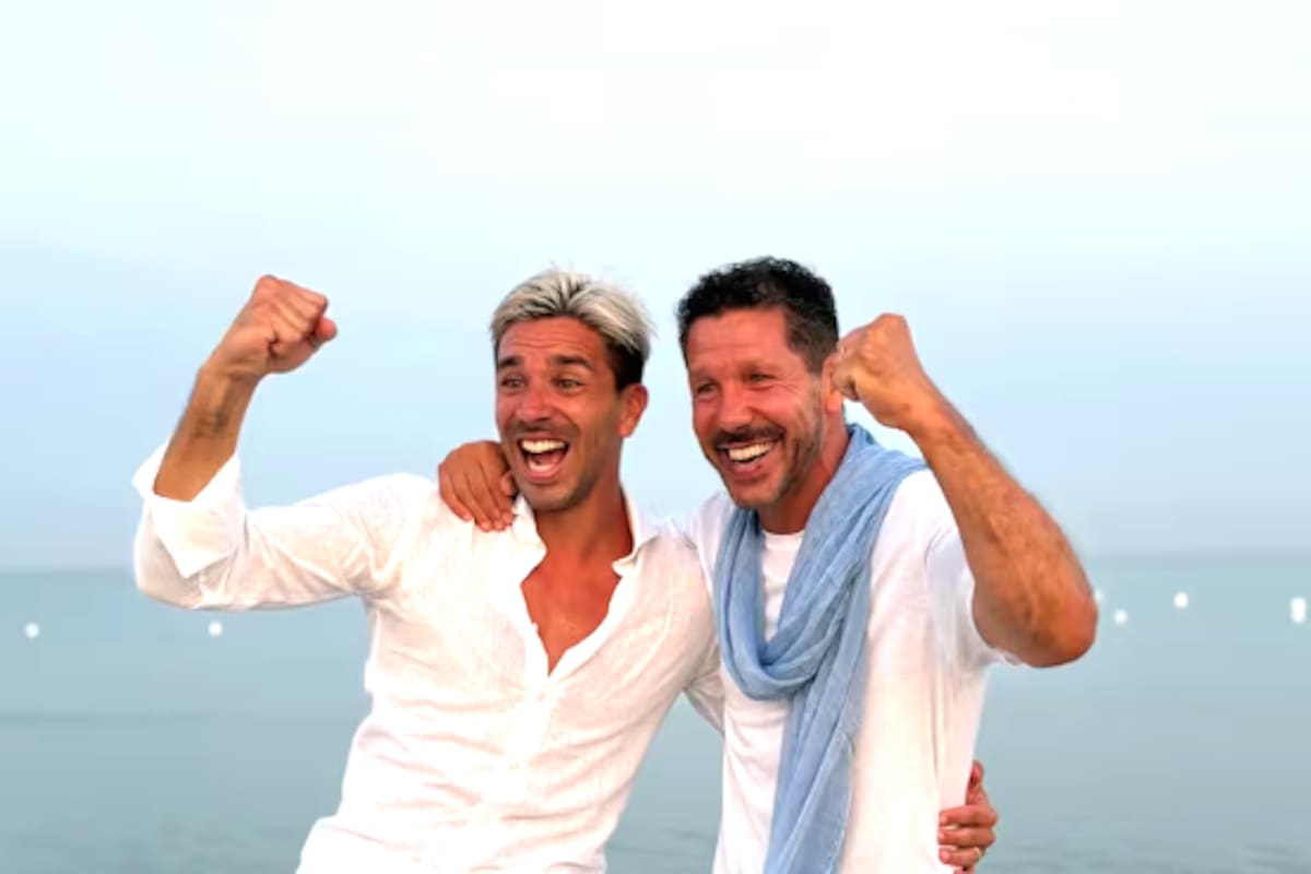 Giovanni Simeone y el "Cholo" Simeone