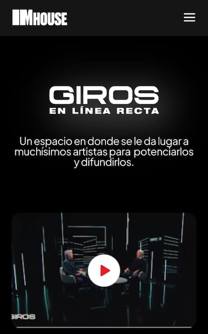 Giros en línea recta es uno de los programas que produce la empresa Imhouse y que se emite por la TV Pública
