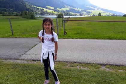 Giulia en el Tirol.