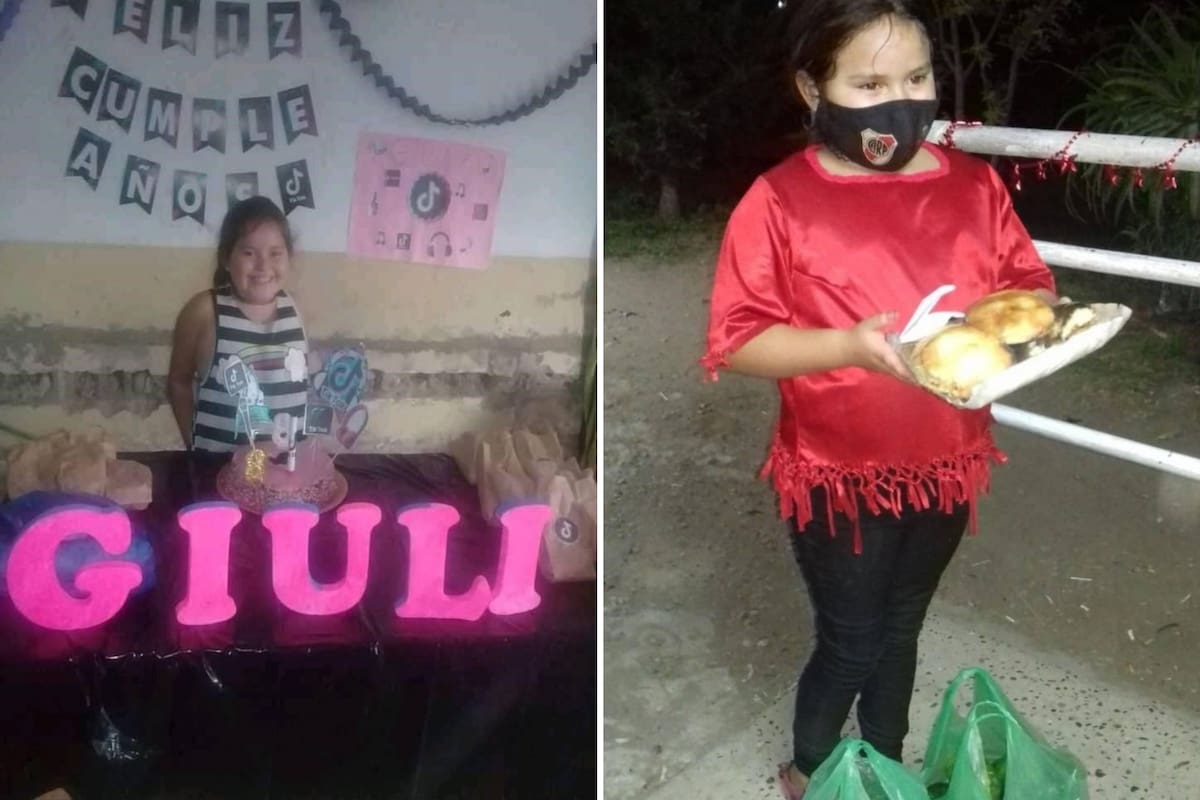 Giuliana recibió un sobre con dinero por su cumpleaños y decidió usarlo para comprar comida a un merendero