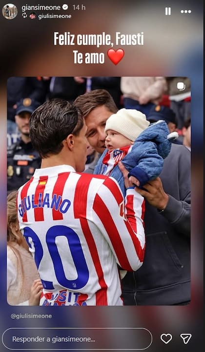 Giuliano Simeone también se refirió al cumpleaños de Faustino