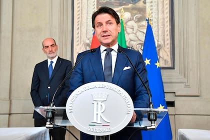 El primer ministro saliente, Giuseppe Conte
