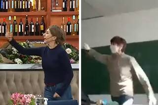 “Profesora K”: Gladys Florimonte imitó a la docente del escándalo en Polémica en el bar