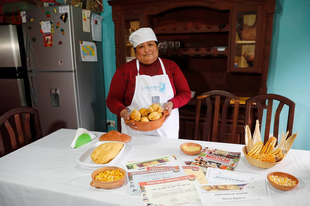 Gloria Aguirre campeona del tamal en Chicoana