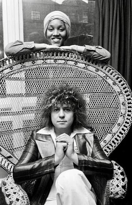 Gloria Jones y Marc Bolan