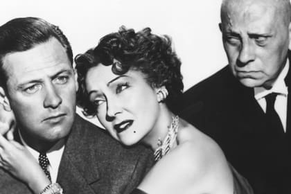Gloria Swanson, William Holden y Erich von Stroheim, en Sunset Boulevard