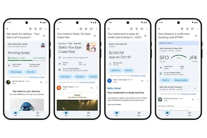 Gmail sumó tarjetas gestionadas por IA que resumen el contenido de algunos mails para tener toda la información relevante de un vistazo
