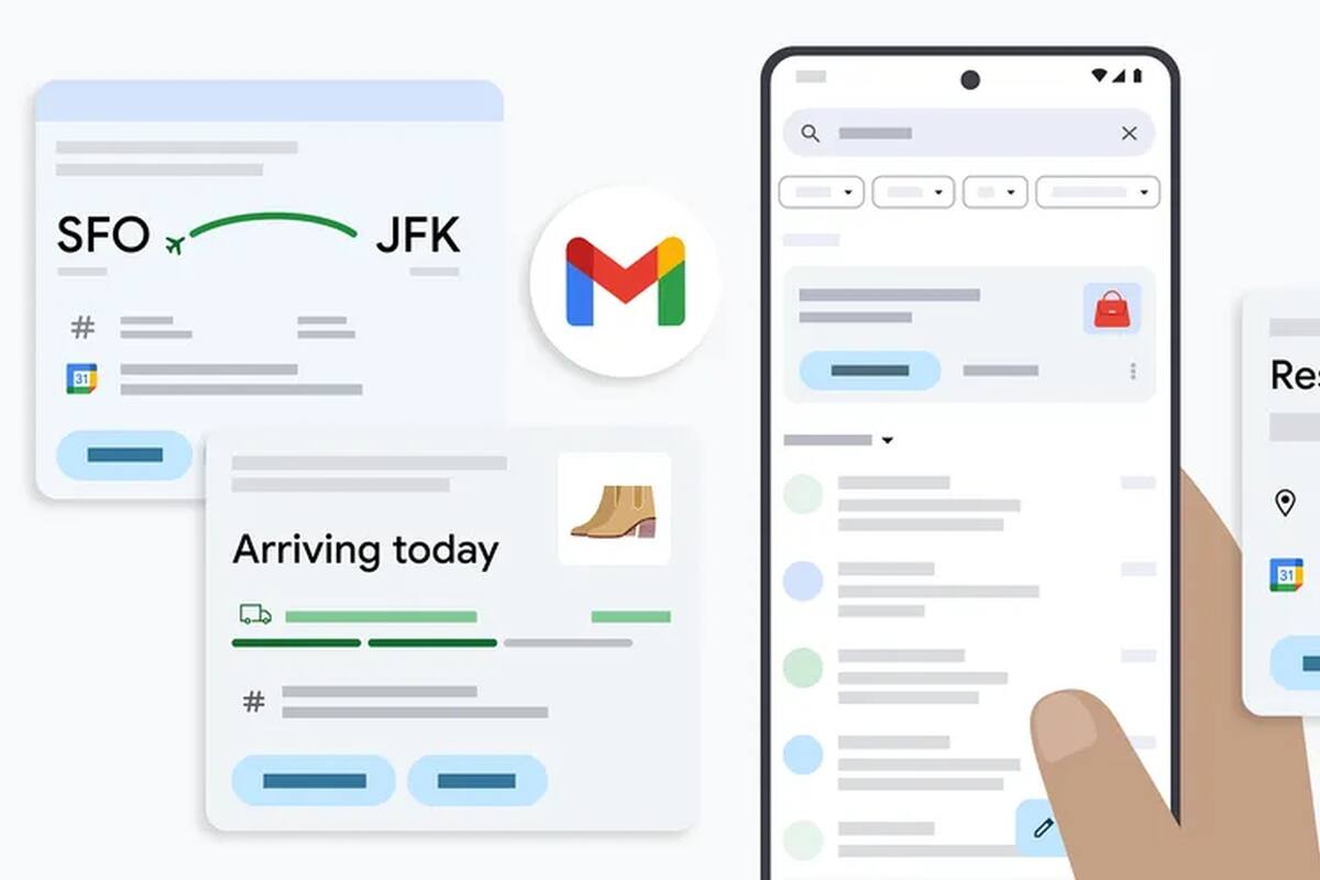 Gmail sumó tarjetas gestionadas por IA que resumen el contenido de algunos mails para tener toda la información relevante de un vistazo