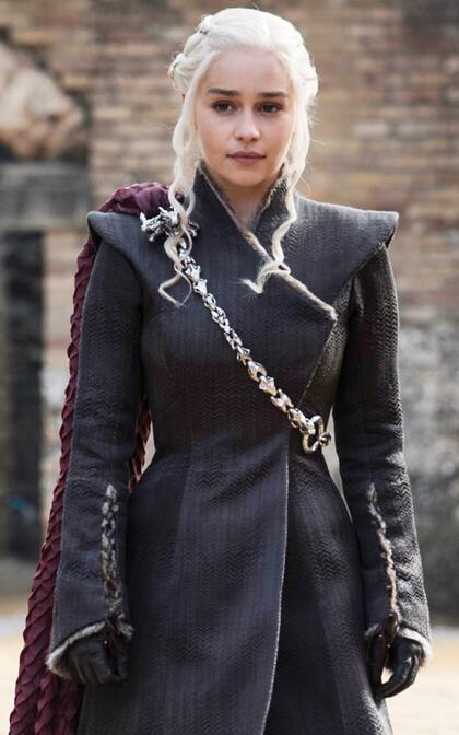 La actriz caracterizada como Daenerys Targaryen