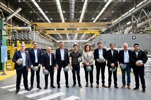 Gobernadores de Provincias Unidas en la planta de Aluar en Puerto Madryn