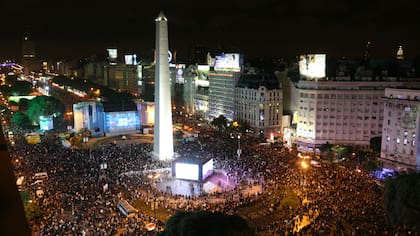 Una postal de los festejos por el bicentenario de la Revolución de Mayo, en 2010