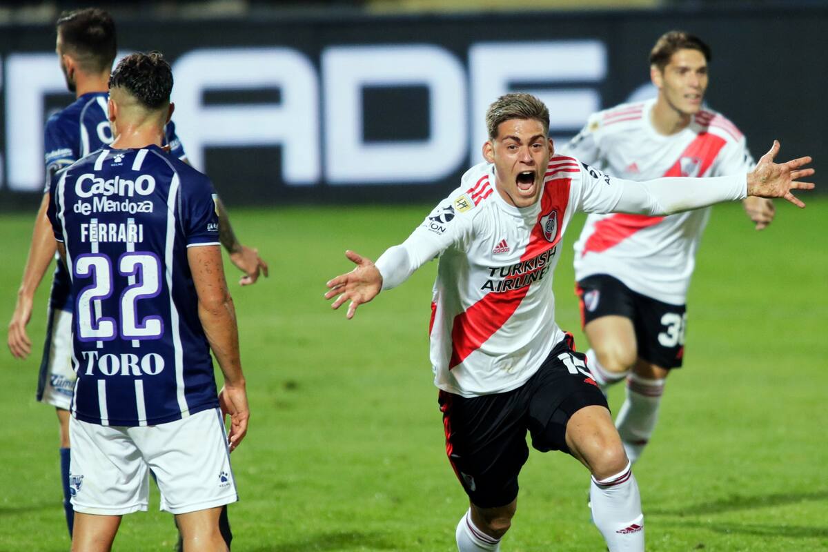 Godoy Cruz-River, Copa Liga Profesional:1er gol de River