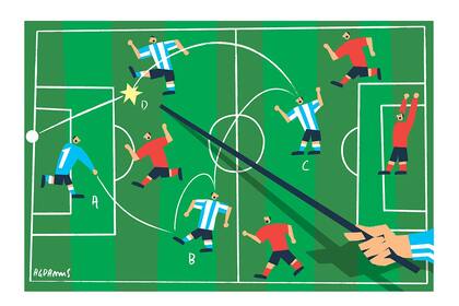 Goles en contra con jugadas preparadas de antemano