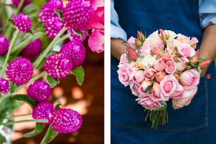 Gomphrenas y rosas, entre las preferidas para los ramos de San Valentín