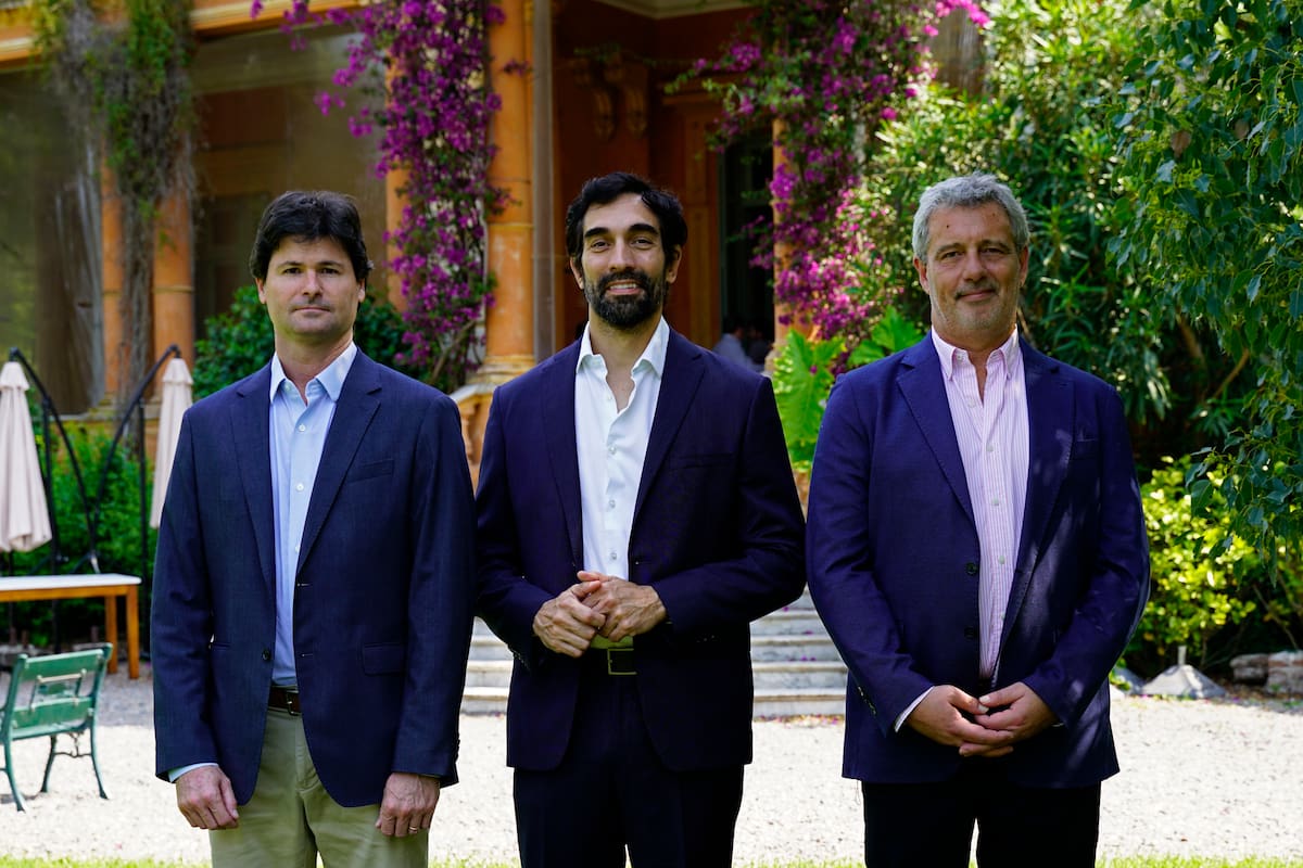 Goñi, Calvo y Bozzotti, directivos de Surcos tras el anuncio de la inversión en Villa Ocampo, Béccar