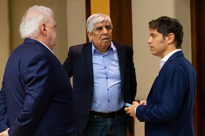 González García, Moyano y Kicillof compartieron hoy un acto en la provincia