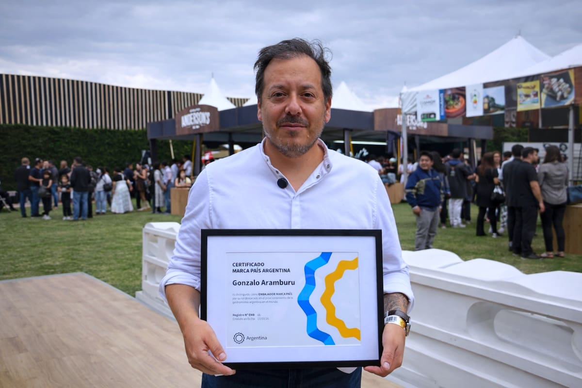 Gonzalo Aramburu, al frente del único restaurante argentino distinguido con dos estrellas Michelin fue distinguido como Embajador de Marca País