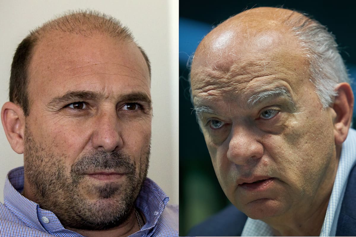 Gonzalo Belloso y Néstor Grindetti, presidentes de Rosario Central e Independiente, respectivamente