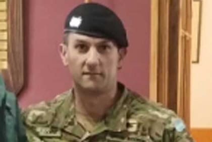 Gonzalo Domine, segundo jefe del Regimiento de Caballería de Exploración 3 con sede en Esquel; fue el anfitrión de Villarruel y será ahora relevado