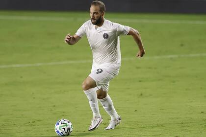 Gonzalo Higuaín, de Inter Miami, en acción contra New York City en octubre último.