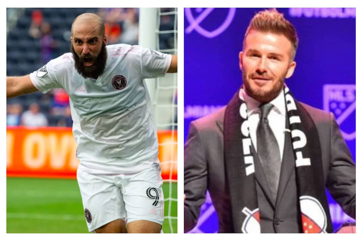 Gonzalo Higuaín y David Beckham
