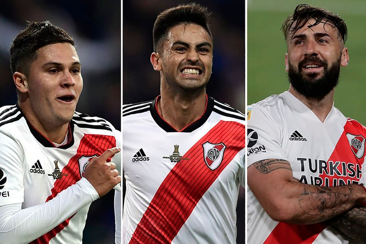 Gonzalo Martinez, Lucas Pratto y Juan Fernando Quintero