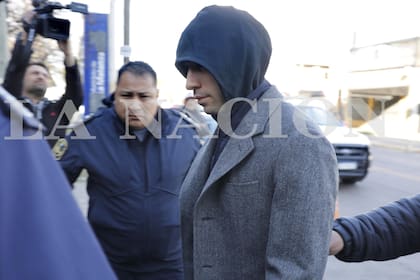 Gonzalo Montiel llegó a la fiscalía para someterse a una pericia por una causa de abuso sexual