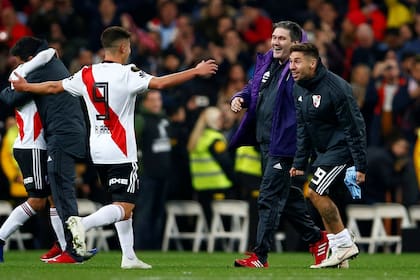 Gonzalo Montiel y Julián Álvarez, dos de los jugadores que Gallardo hizo debutar en River