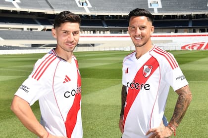 Gonzalo Montiel y Sebastián Driussi, los últimos refuerzos que presentó River en su mercado de pases lleno de jerarquía