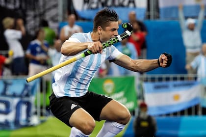 Gonzalo Peillat, cuando festejaba con Argentina