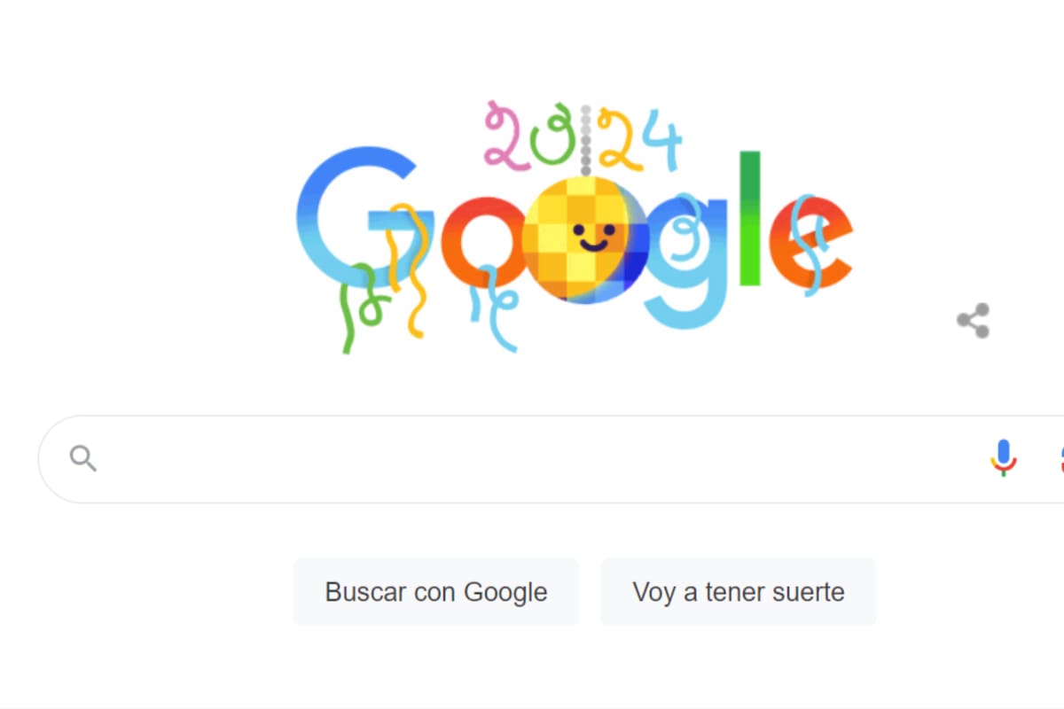 Google amaneció con un nuevo doodle este primero de enero para dar la bienvenida al 2024