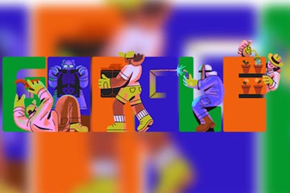 Google celebró el Día Internacional del Trabajador con su doodle (Captura pantalla)