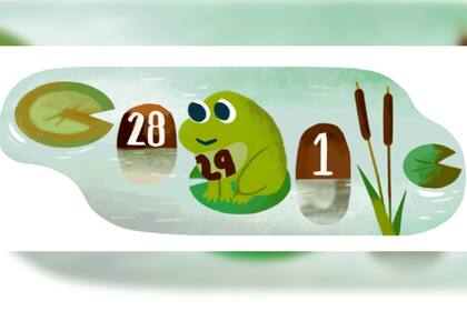 Google celebró el último día de un febrero que convierte el año en bisiesto ptura pantalla)