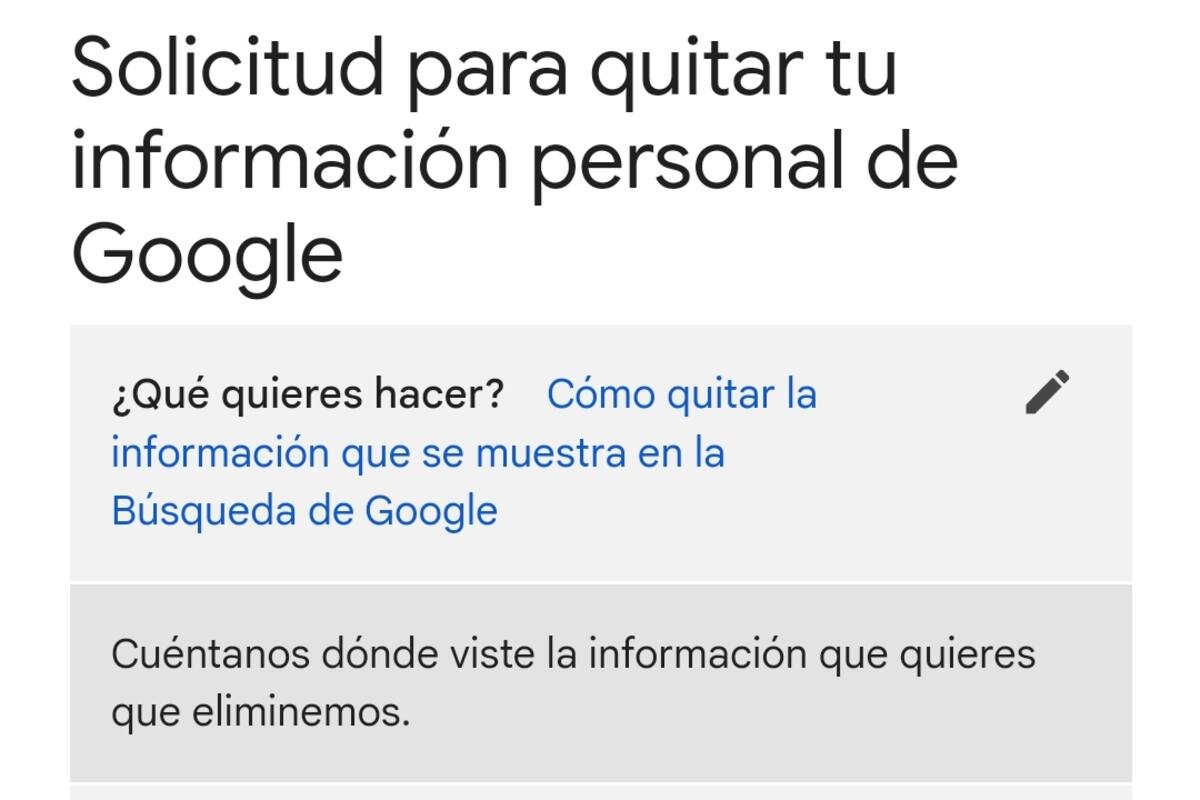 Google habilitó un formulario para pedir que deje de mostrar en las búsquedas información que consideramos que no debe ser pública