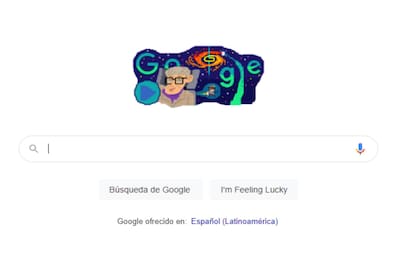 Google homenajeó al científico. Foto: captura Google