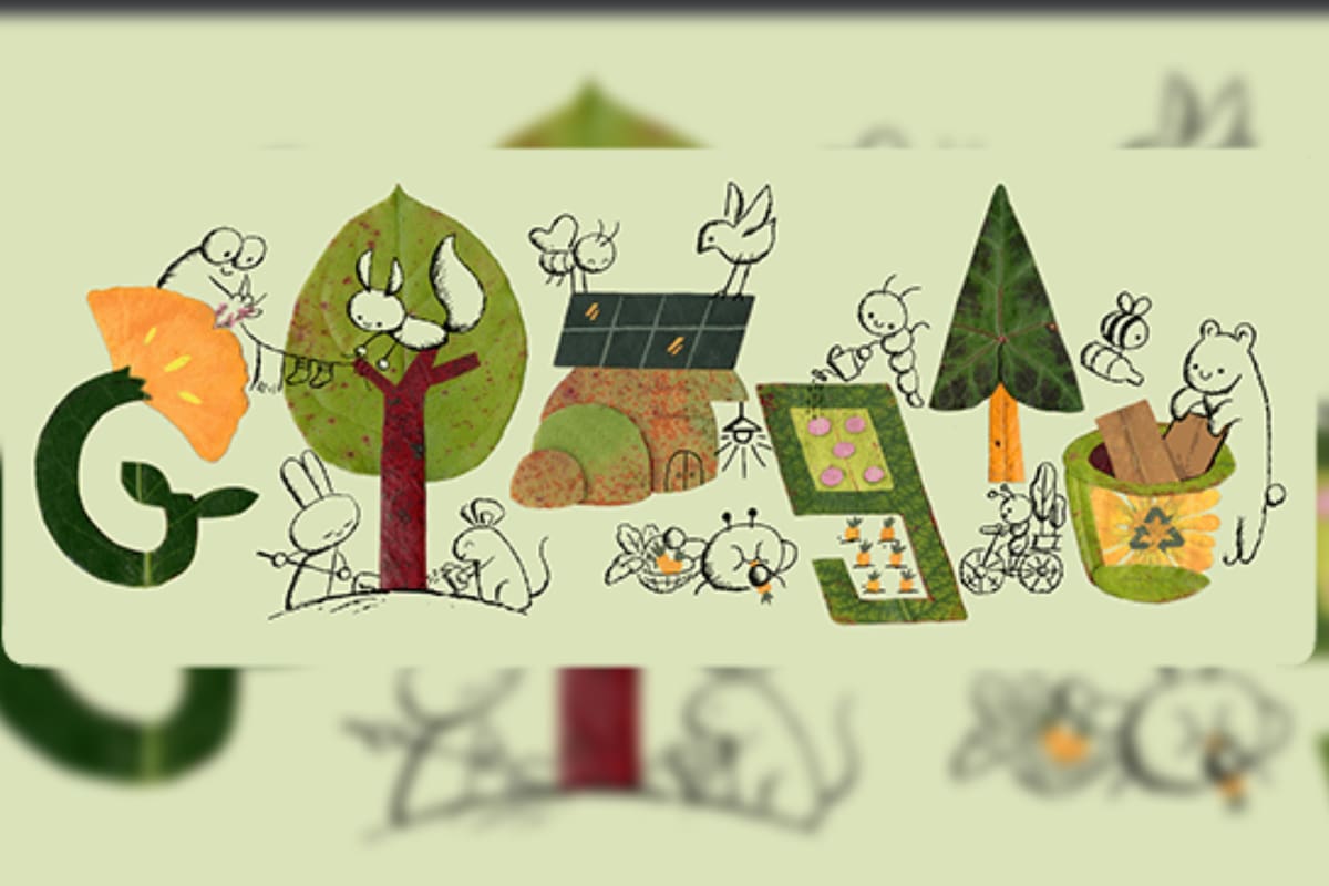 Google le dedicó su doodle al Día de la Tierra (Captura Google)