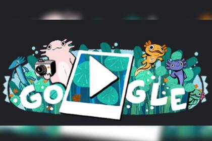 Google le dedicó su  Doodle al  lago de Xochimilco (Captura Google)