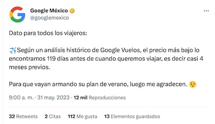 Google reveló cuál es el mejor momento para comprar un vuelo