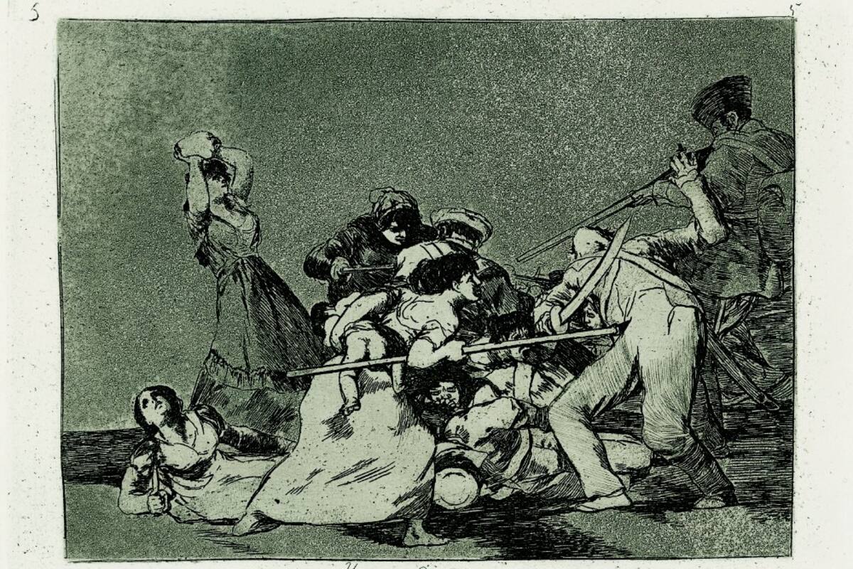 Grabado de Goya, de la serie Los desastres de la guerra