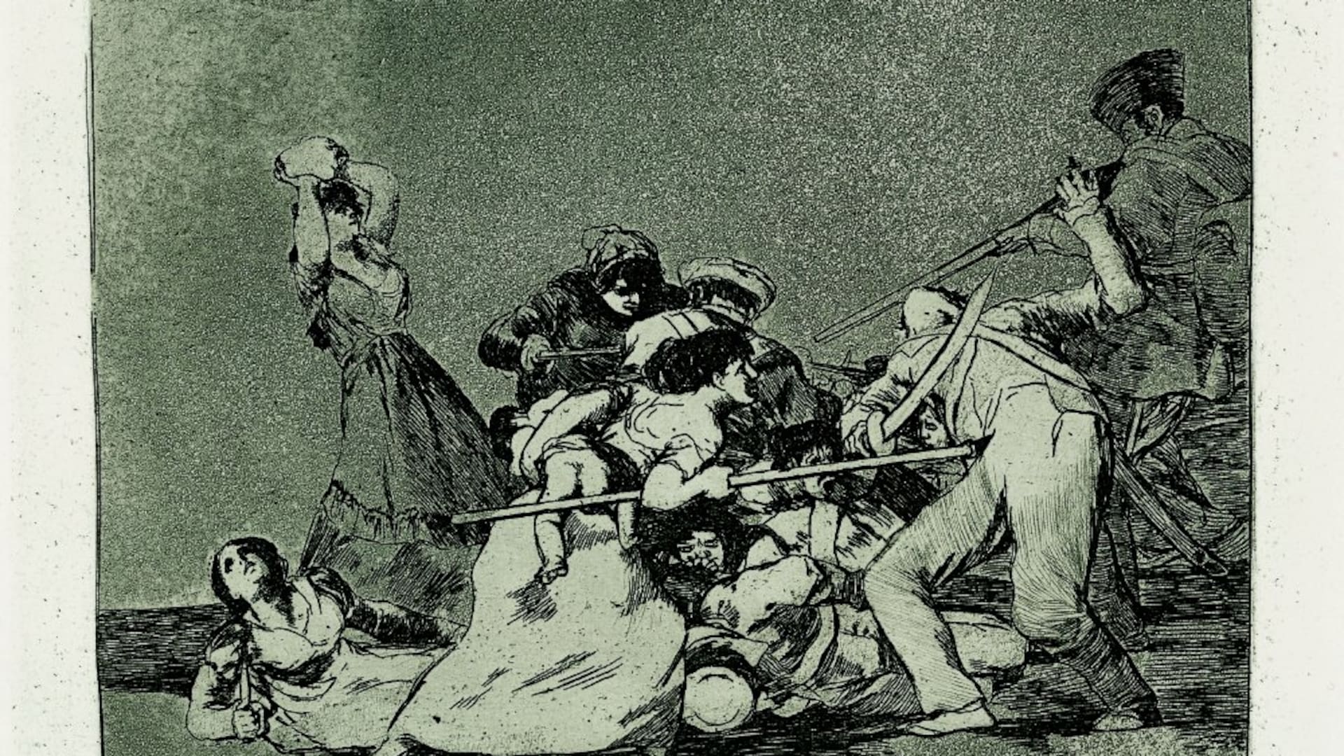Grabado de Goya, de la serie Los desastres de la guerra
