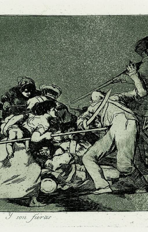 Grabado de Goya, de la serie Los desastres de la guerra