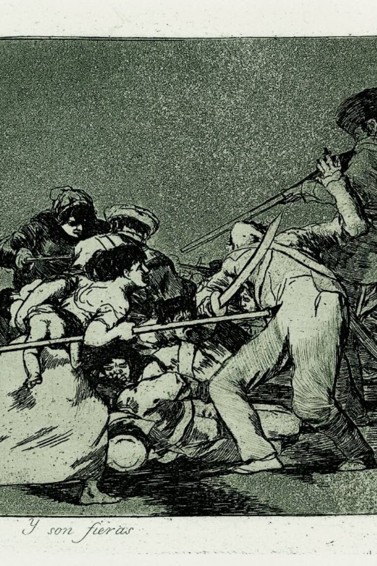 Grabado de Goya, de la serie Los desastres de la guerra