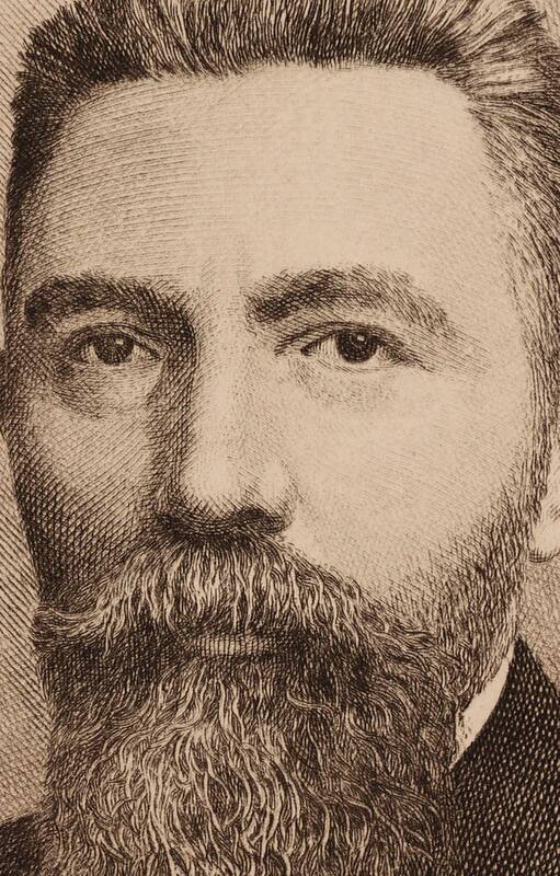 Grabado del pintor fracnés Jean Antonin Delzers de Émile Baudot, que eliminó los tiempos ociosos del telégrafo y cuadruplicó así la velocidad de transmisión de telegramas