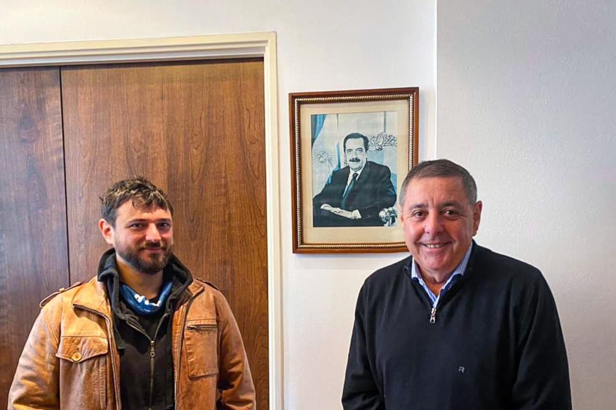 Grabois y De Ángeli, juntos en el despacho del legislador entrerriano en el Senado