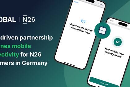 Gracias a 1GLOBAL, N26 podrá convertirse en el primer banco digital de Alemania en ofrecer planes mó