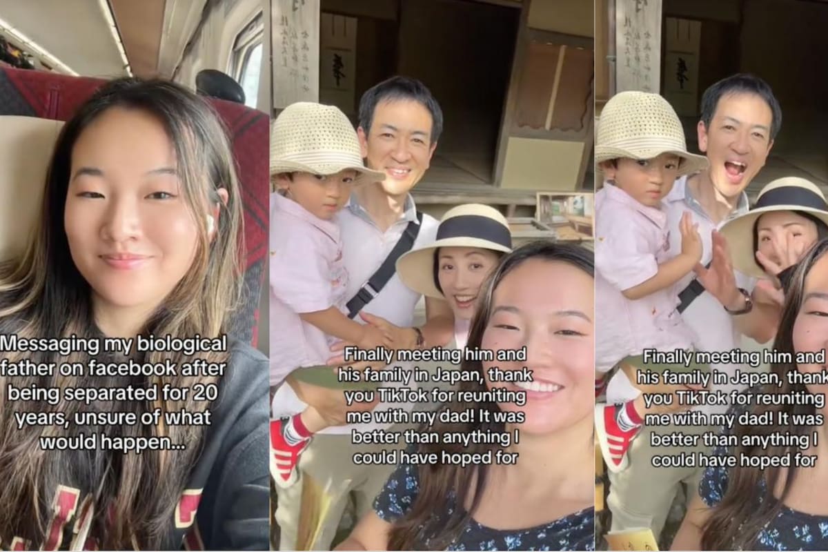 Gracias a los usuarios de las redes sociales pudo dar con el paradero de su padre y reencontrase con él (Foto TikTok: @summermaple.23)