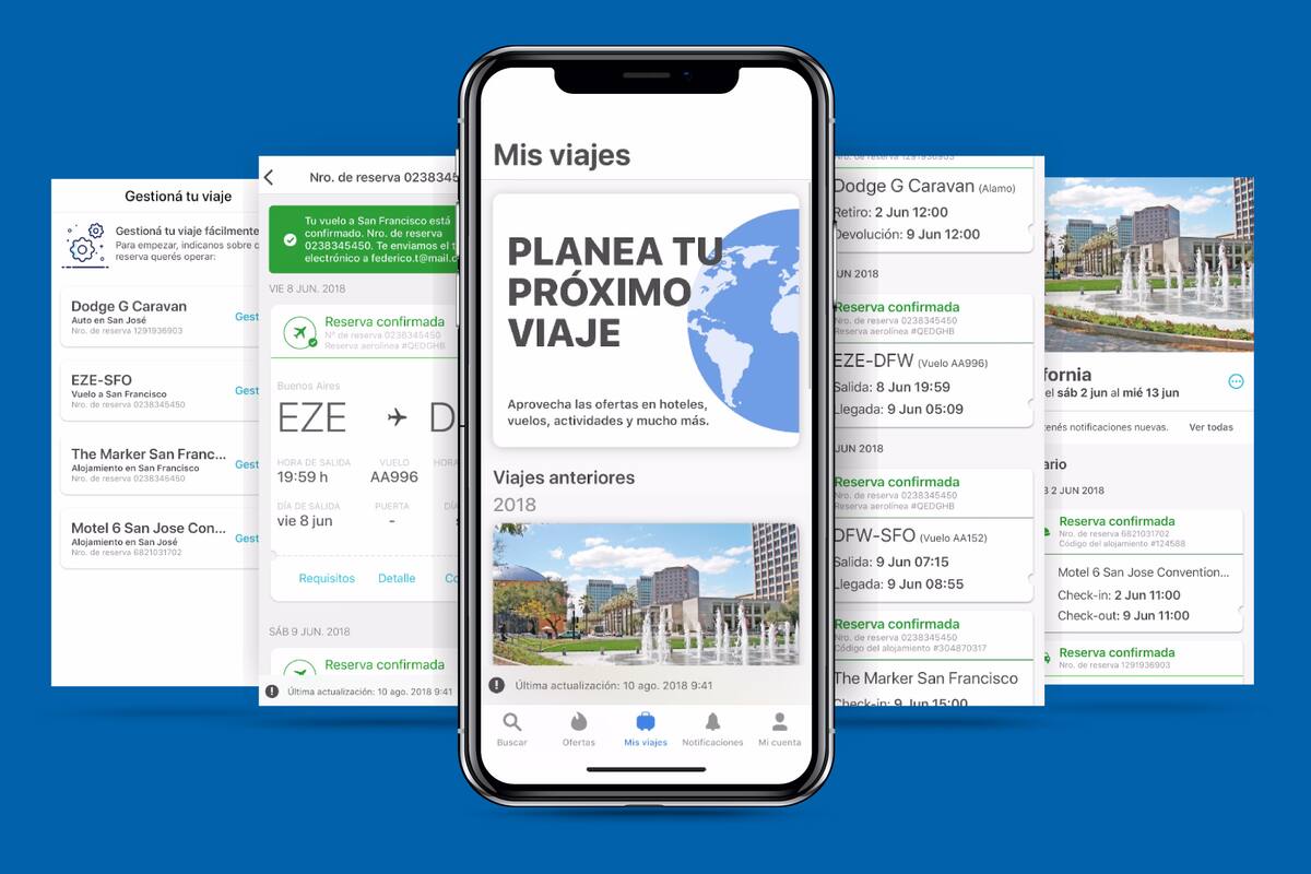 Gracias a una fuerte inversión en desarrollo tecnológico, Despegar logra que el usuario concentre –y controle– en su teléfono toda la información antes, durante y después de hacer un viaje