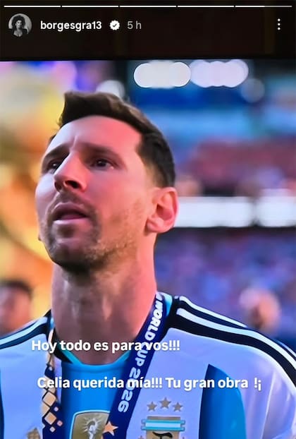 Graciela Borges le "agradeció" a Celia, la madre del futbolista por su "obra".
