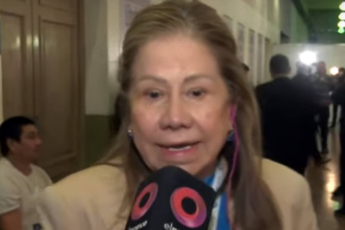 Graciela Camaño, anoche tras el debate