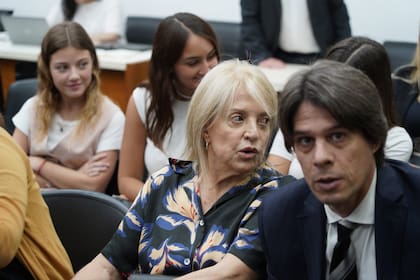 Graciela Orlandi, en la sala de audiencias de los tribunales de San Isidro